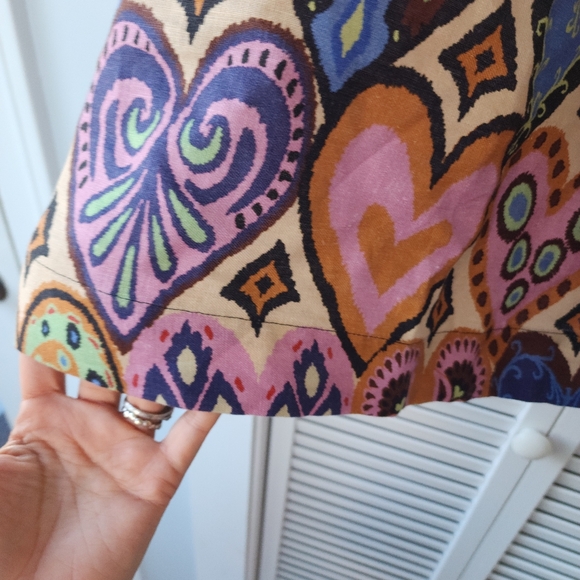 Cream Hearts Ikat Square Neckline Mini Dress, by Farm Rio - Picture 9 of 14